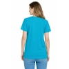 Damska koszulka T-shirt 100% miękka bawełna turkusowa roz. 3XL